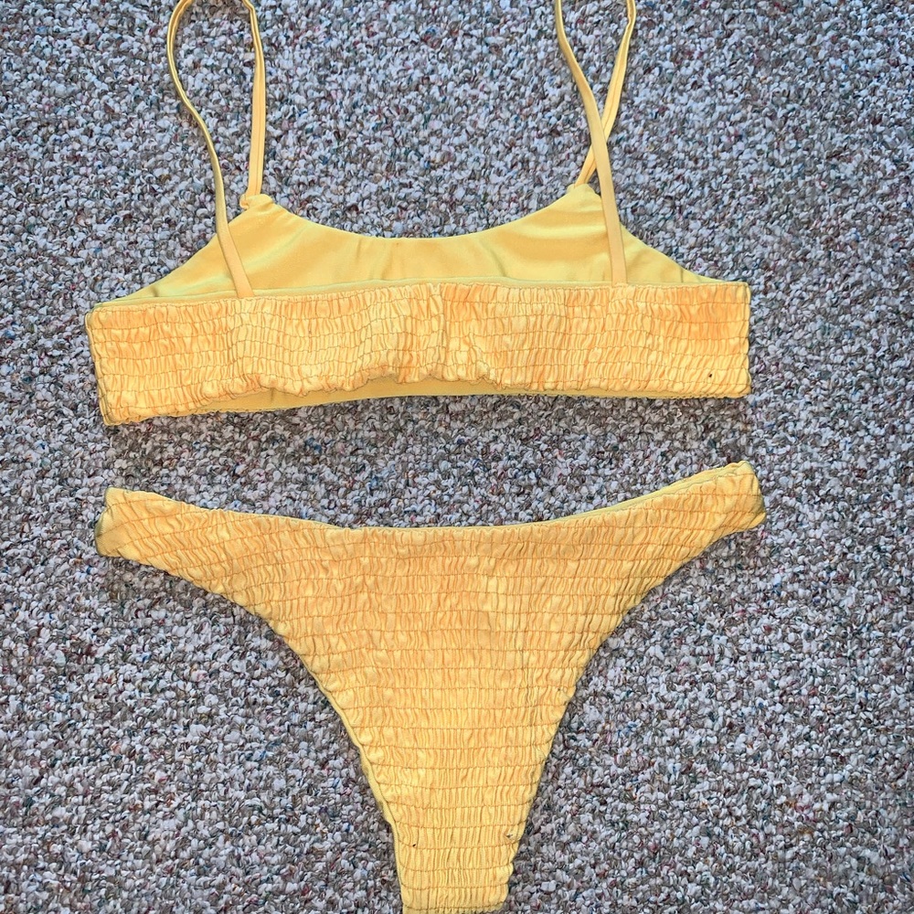 Shein yellow swimsuit size small